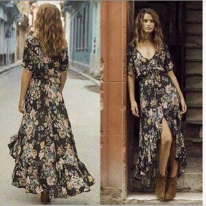 Auguste the Label Delilah Frill Maxi Dress Floral High Low Women's US 2